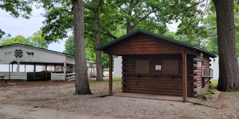 Ice cream cabin at fairgrounds